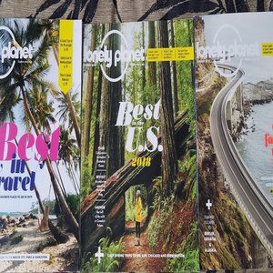 Lonely Planet magazine lot of 3 from 2018, Road trips, Best in the USA, Travel